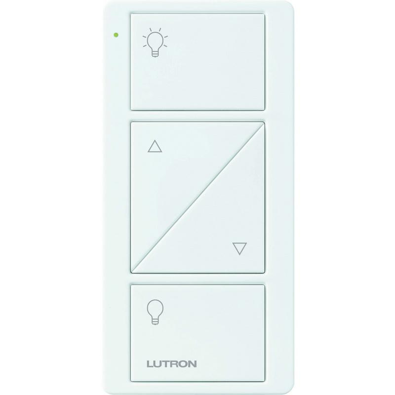 Lutron Pico wireless remote control for dimming and smart lighting system integration.