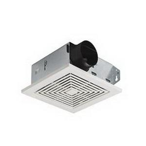 Ceiling-mounted exhaust fan for HVAC ventilation and electrical airflow control systems.